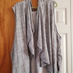 Draped Hooded Tunic Vest